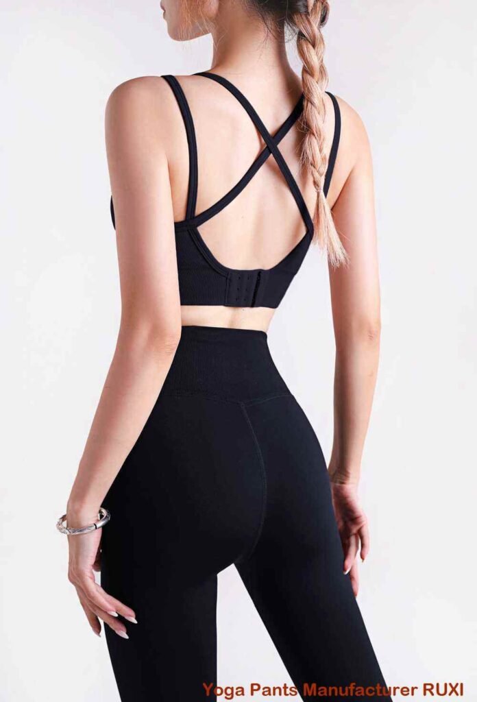 ከፍ ያለ የወገብ ጂም ሌግስ ከኪስ ጋር